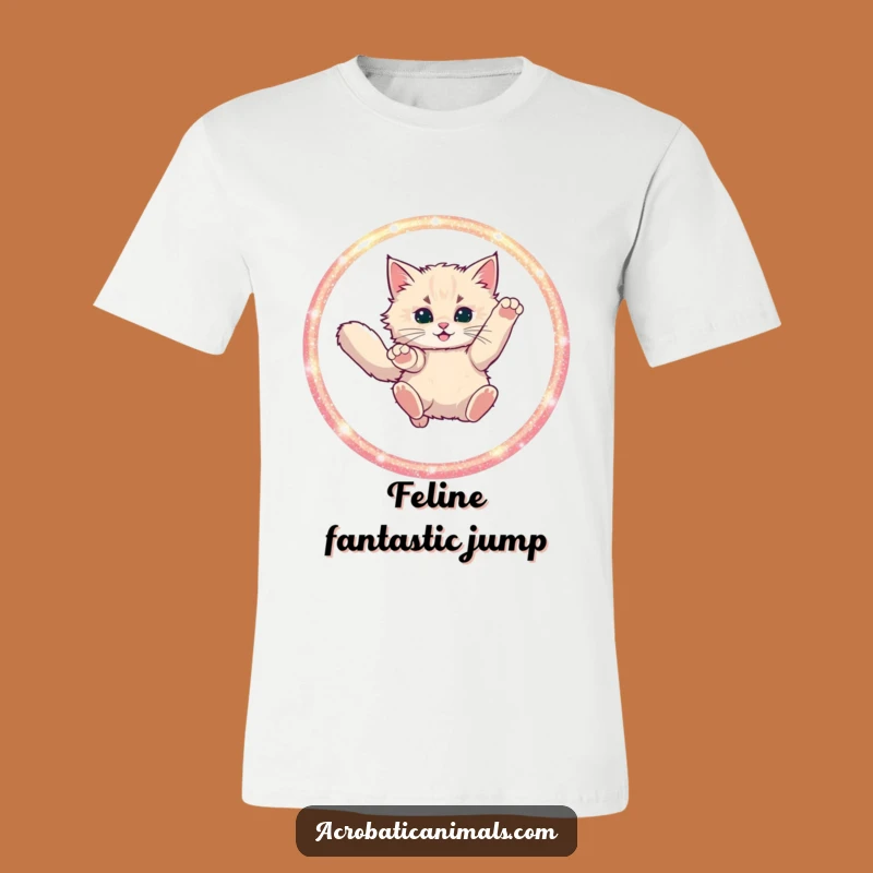 Funny Cat Hoop Leap T-Shirt: Wear Your Audacity with Pride
