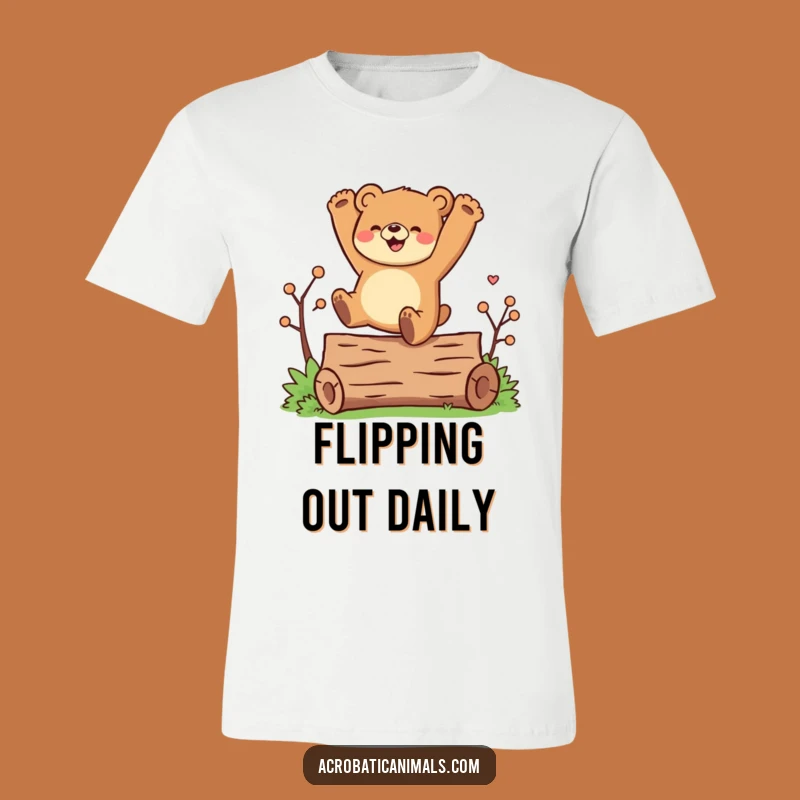 Funny Bear Cartwheel T-Shirt: Wearable Log Acrobat Joy, Unforgettable Funny Gift