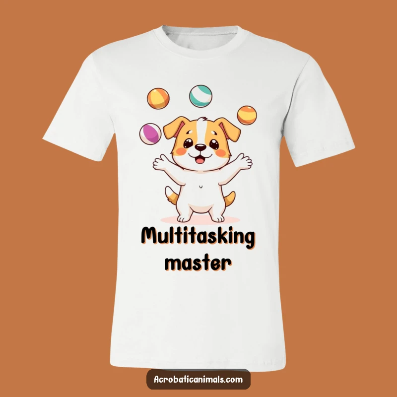 Funny Juggling Dog T-Shirt: Amazing Canine Circus Act Tee for Humor Fans