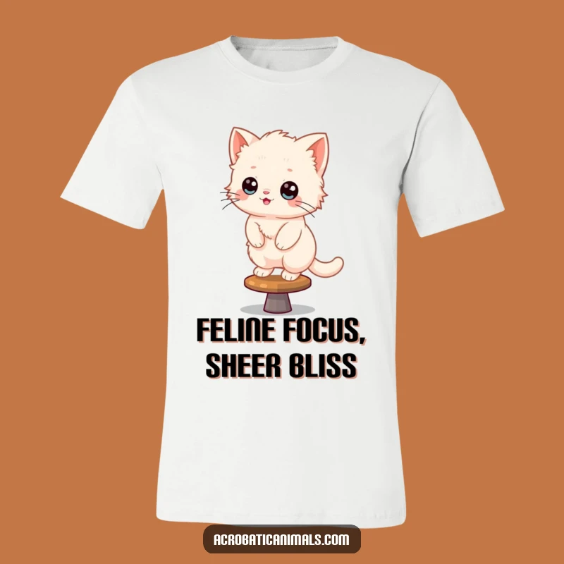 Funny Kitten Beam Balance T-Shirt: Hilarious Gymnastics Tee for Cat Fanatics!
