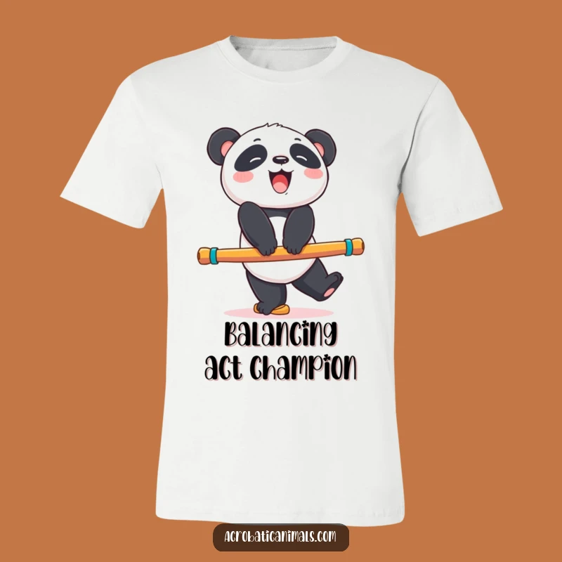 Funny Panda Beam Balance Shirt: Giggling Bear T-Shirt Gift