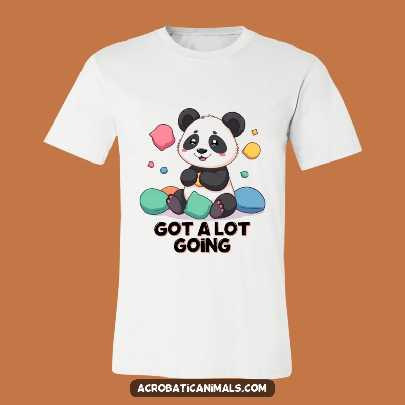 Funny Panda Juggling T-Shirt - Playful Circus Tee, Ideal Funny Gift for Fun