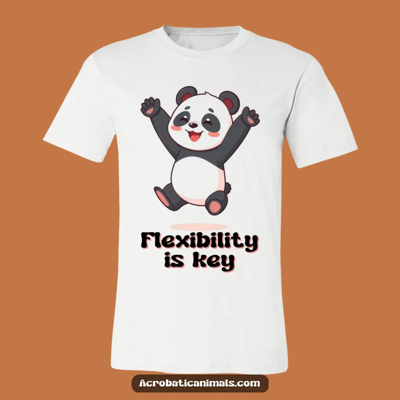 Funny Panda Split Jump T-Shirt: Joyful Acrobat Design, Comfy & Cool Gift