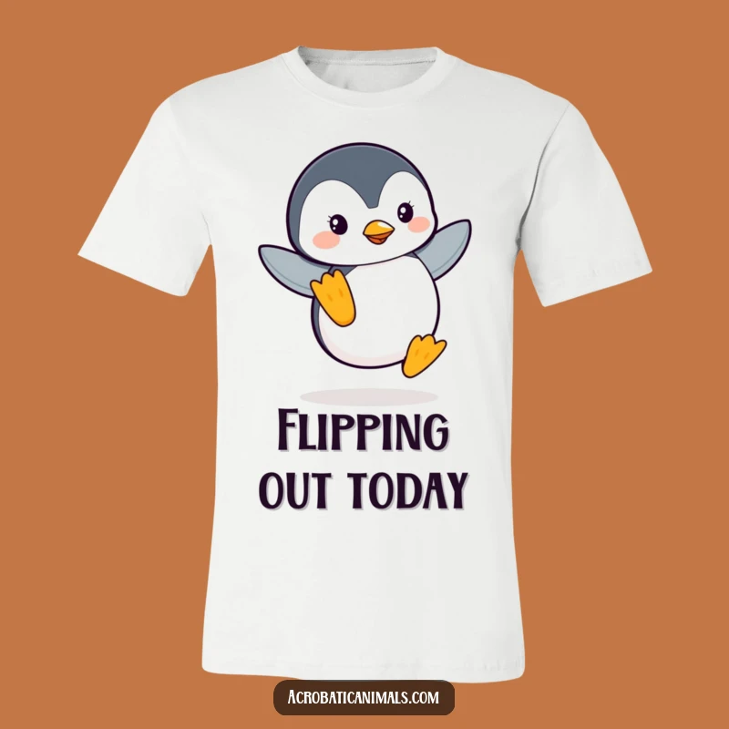 Funny Penguin Balance T-Shirt: Graceful Leaper Design, Comfy & Quirky Gift