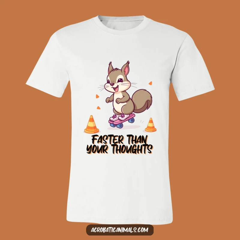 Funny Squirrel Roller Skates T-Shirt - Wheely Humorous Graphic Tee