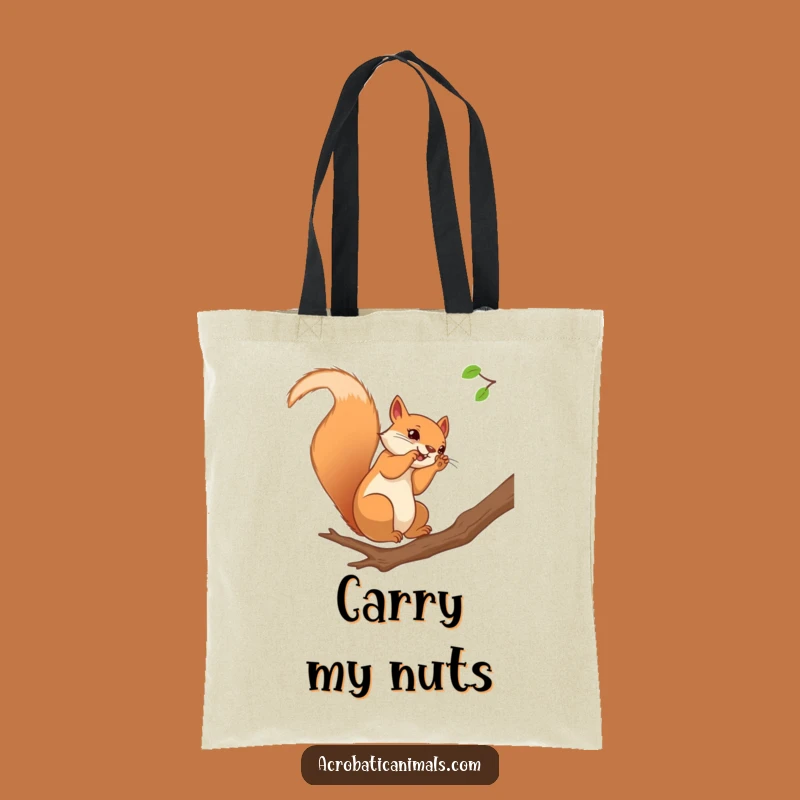 Funny Squirrel Somersault Tote Bag - Carry Your Laughs in Style, Perfect Gift!