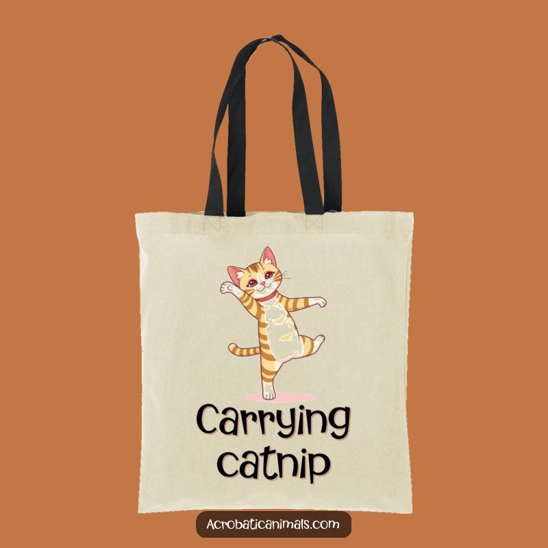 Funny Cat Pirouette Tote Bag - Chic Accessory, Great Funny Gift