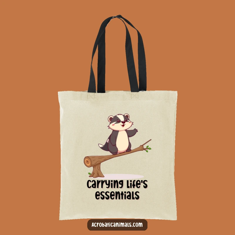 Funny Badger Balance Tote Bag: Carry Your Strength with this Hilarious Funny Gift