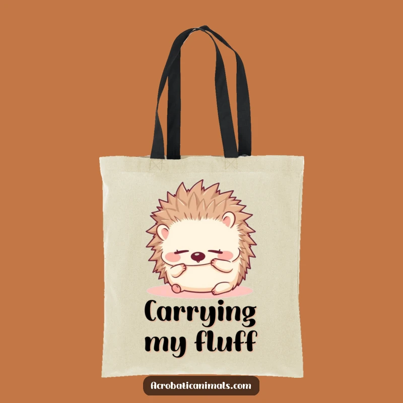 Funny Hedgehog Roll Tote Bag - Carry Cuteness, Stylish Gift!