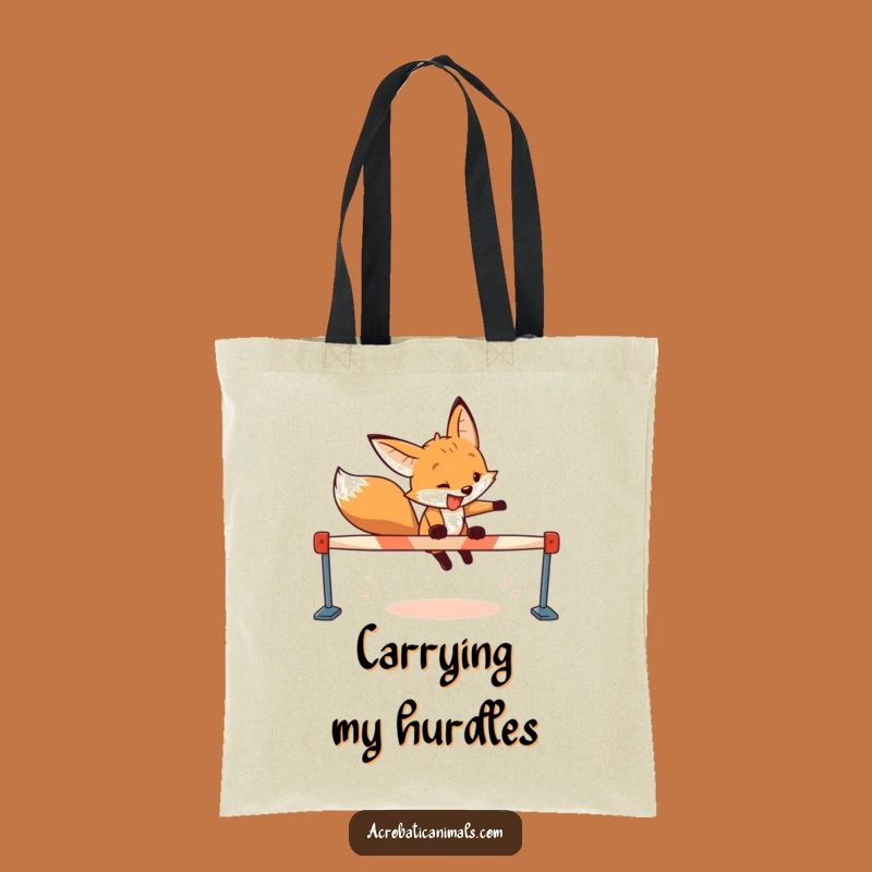 Funny Fox Hurdler Tote Bag - Carry Your Ambition, Stylish Gift!