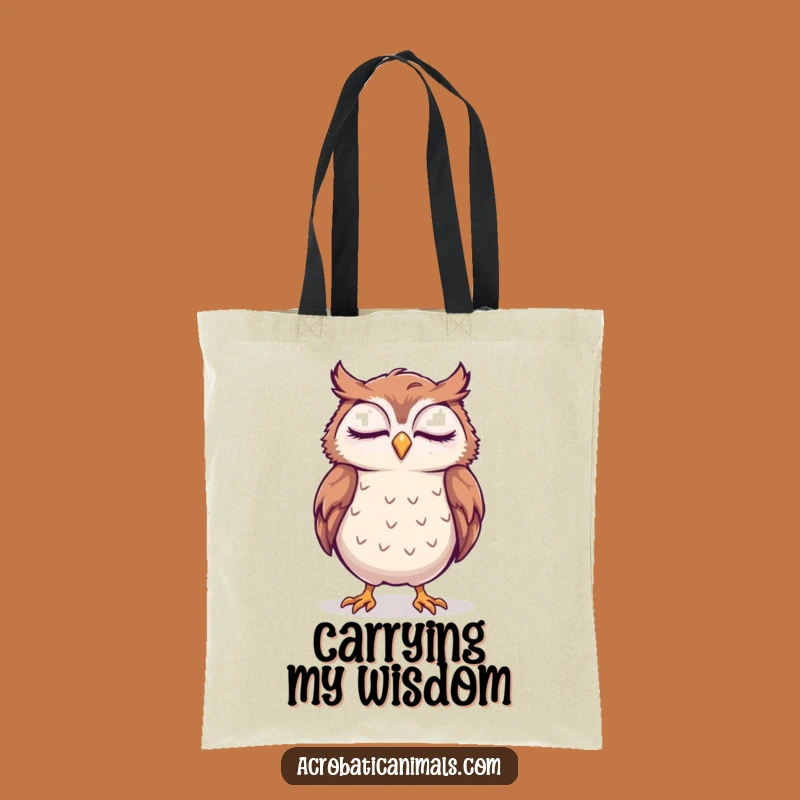 Funny Sleepy Owl Handstand Tote Bag: Carry Your Dreams (and Stuff)