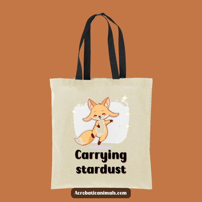 Funny Fox Cartwheel Tote Bag: Carry Your Stars and Smiles