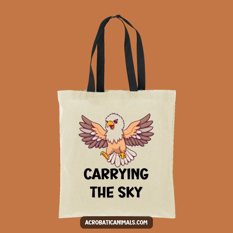 Funny Eagle Loop Tote Bag: Proud Soaring Bird Carryall, Gift