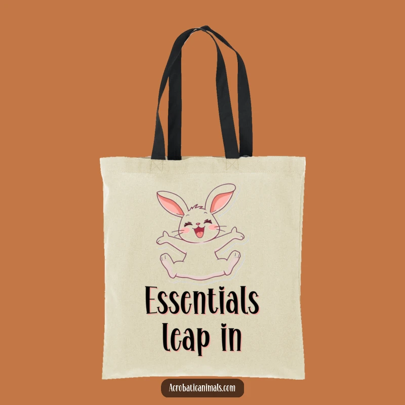 Funny Rabbit Split Jump Tote Bag: Joyful Floppy Ears Carryall, Gift