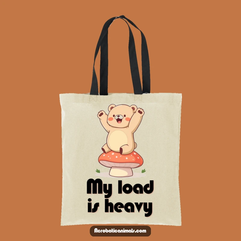 Funny Bear Handstand Tote Bag: Carry Your Forest Fun