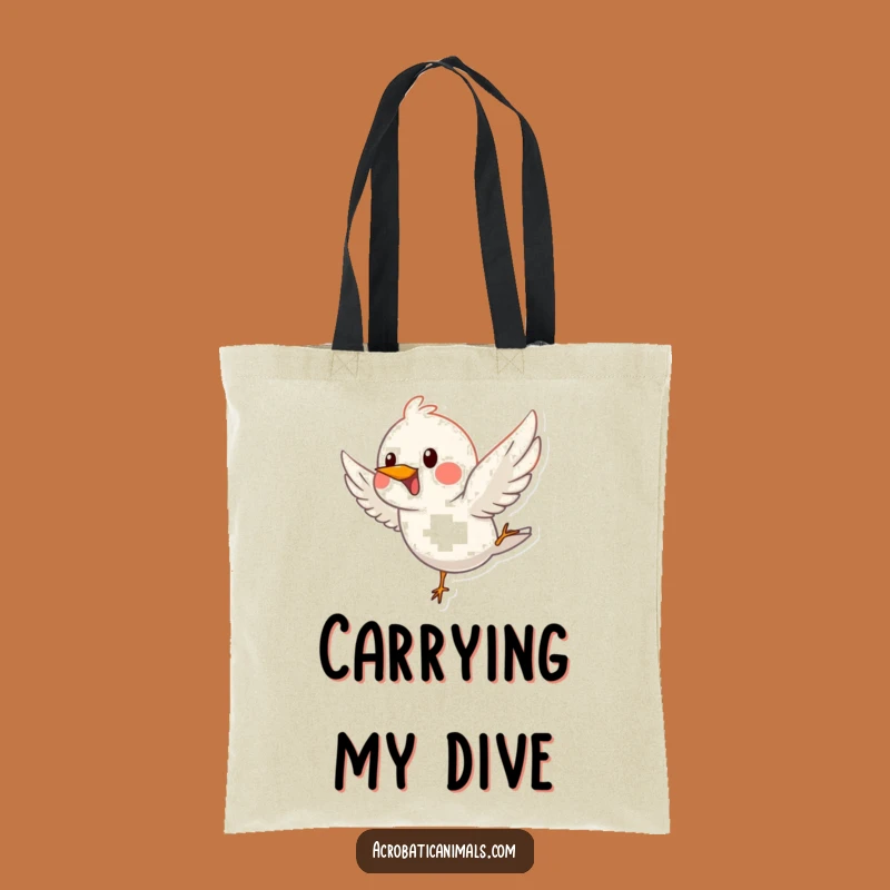 Funny Bird Dive Tote - Stylish & Humorous Carry-all