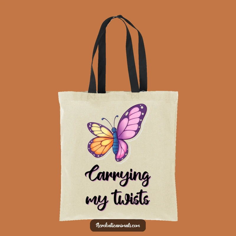 Funny Butterfly Twist Tote Bag - Carry Elegance, Stylish Gift!