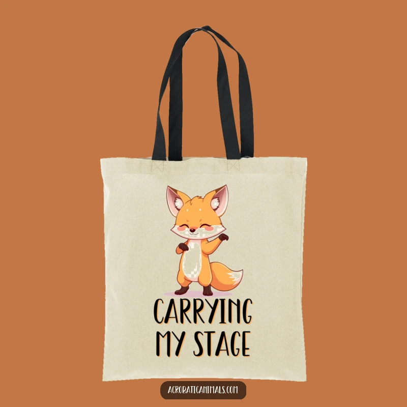 Funny Fox Dance Pose Tote Bag: Carry Your Style with Dramatic Flair