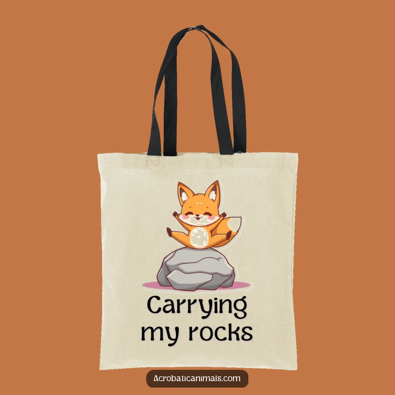 Funny Fox Split Tote Bag: Carry Your Fun Rock Acrobat Style, Great Funny Gift