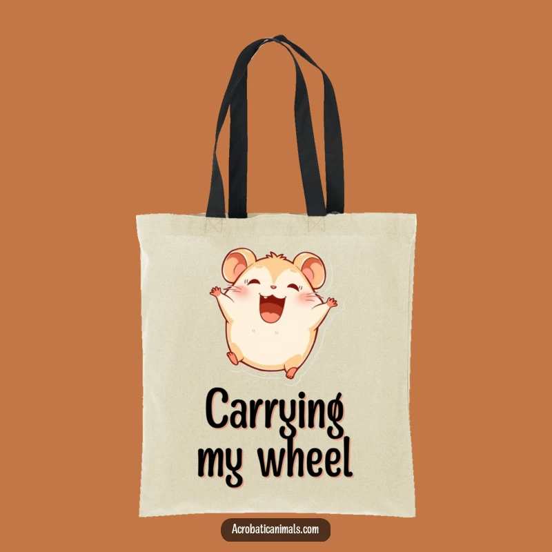 Funny Hamster Flip Tote Bag: Carry Your Essentials with Gymnastics Flair!