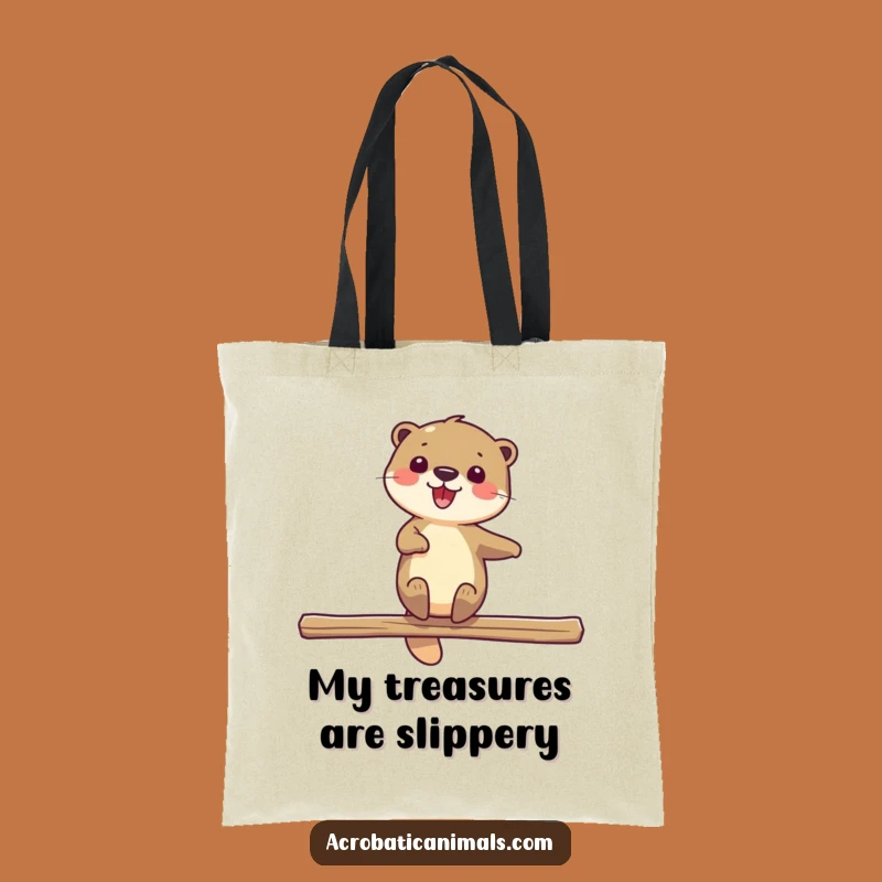 Funny Otter Beam Tote Bag: Delighted Water Carryall, Perfect Funny Gift