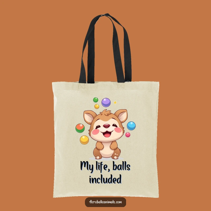 Funny Playful Animal Juggling Tote Bag - Carry Your Fun!
