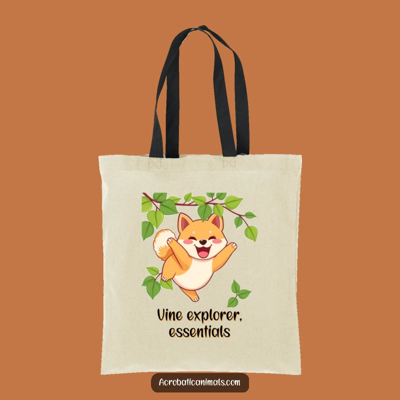 Funny Shiba Inu Tote Bag: Swinging Puppy Eco Bag Gift