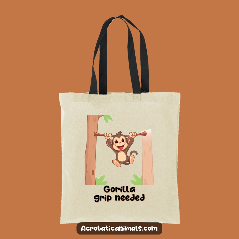 Funny Monkey Swinging Tote Bag: Energetic Primate Carryall, Perfect Funny Gift