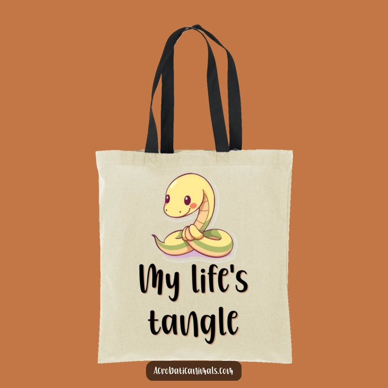 Funny Flexible Snake Tote Bag - Playful & Hilarious for Everyday Adventures