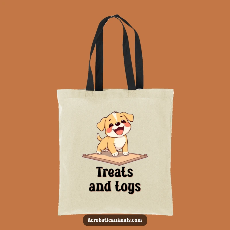 Funny Puppy Tumbles Tote Bag: Carry Your Day with Doggy Delight, a Wonderful Funny Gift